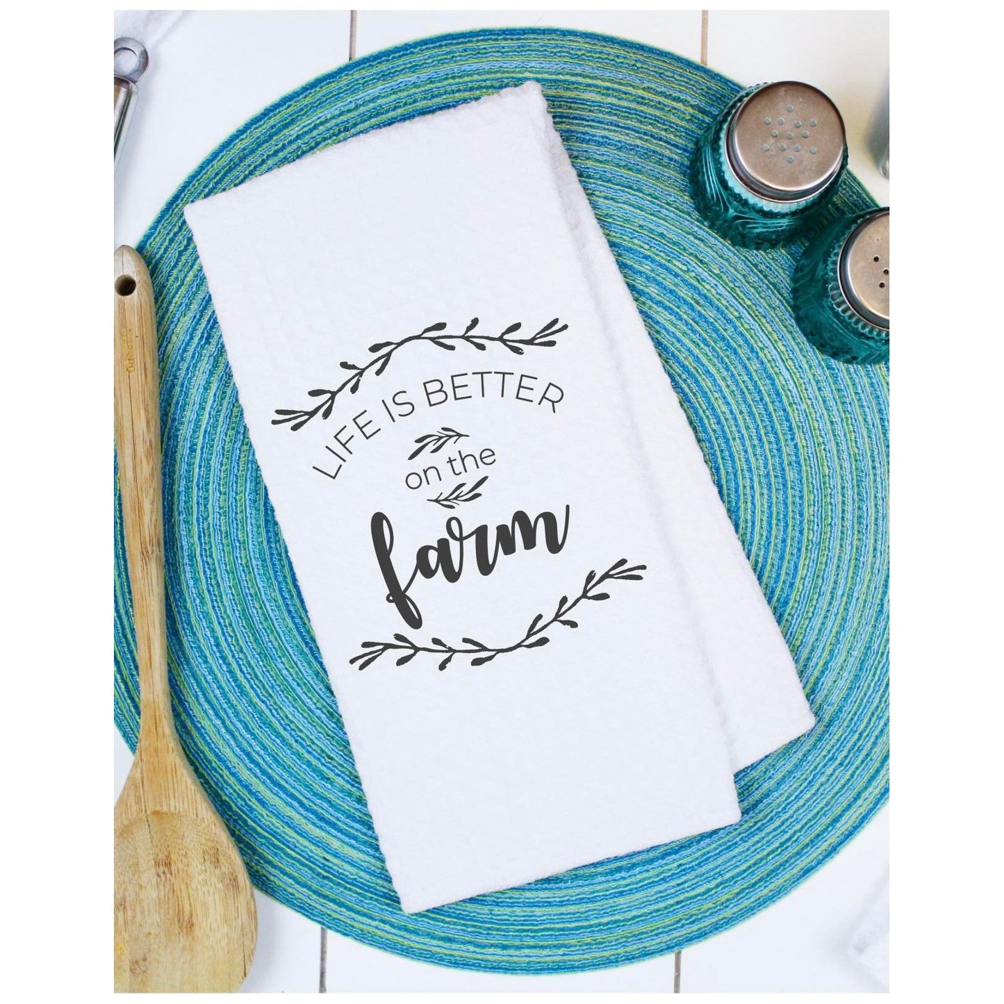 Life is Better on the Farm Waffle Tea Towels
