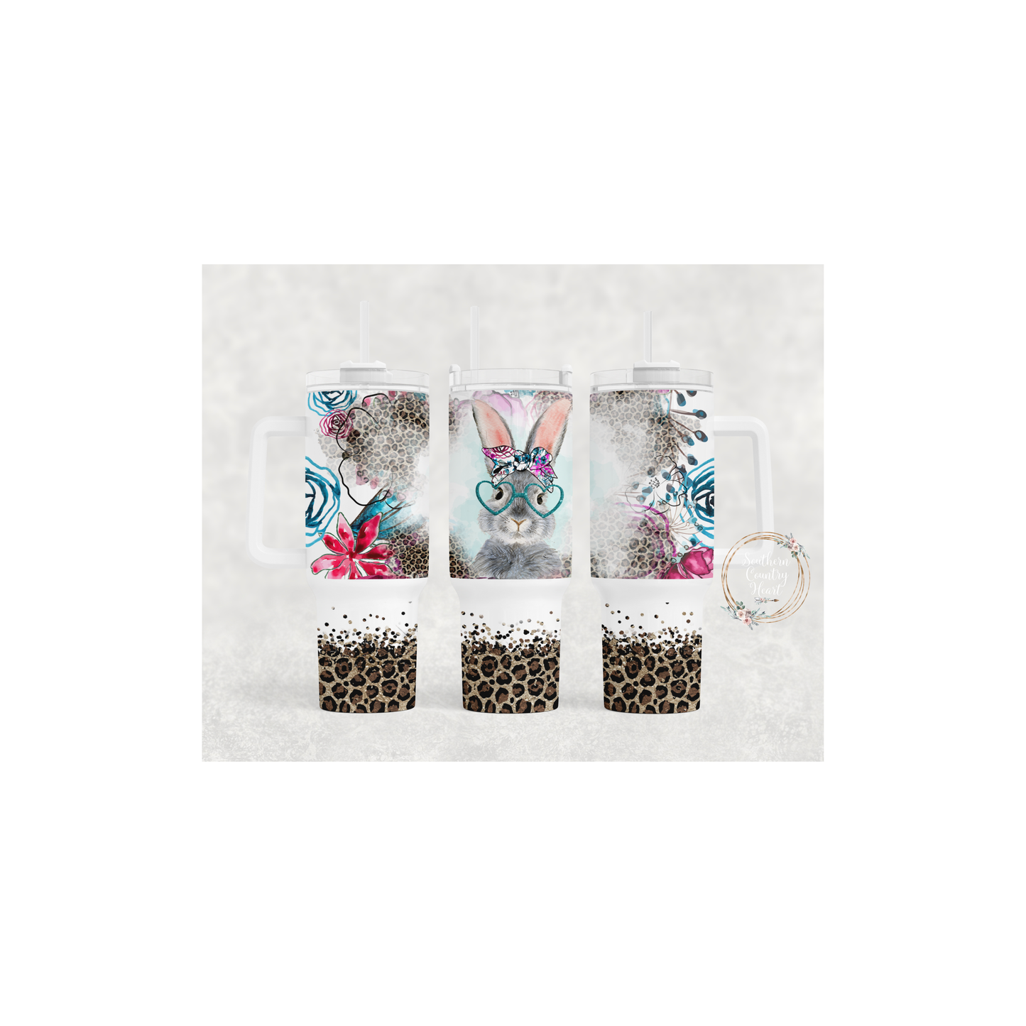 Bunny Floral - 40oz Tumbler