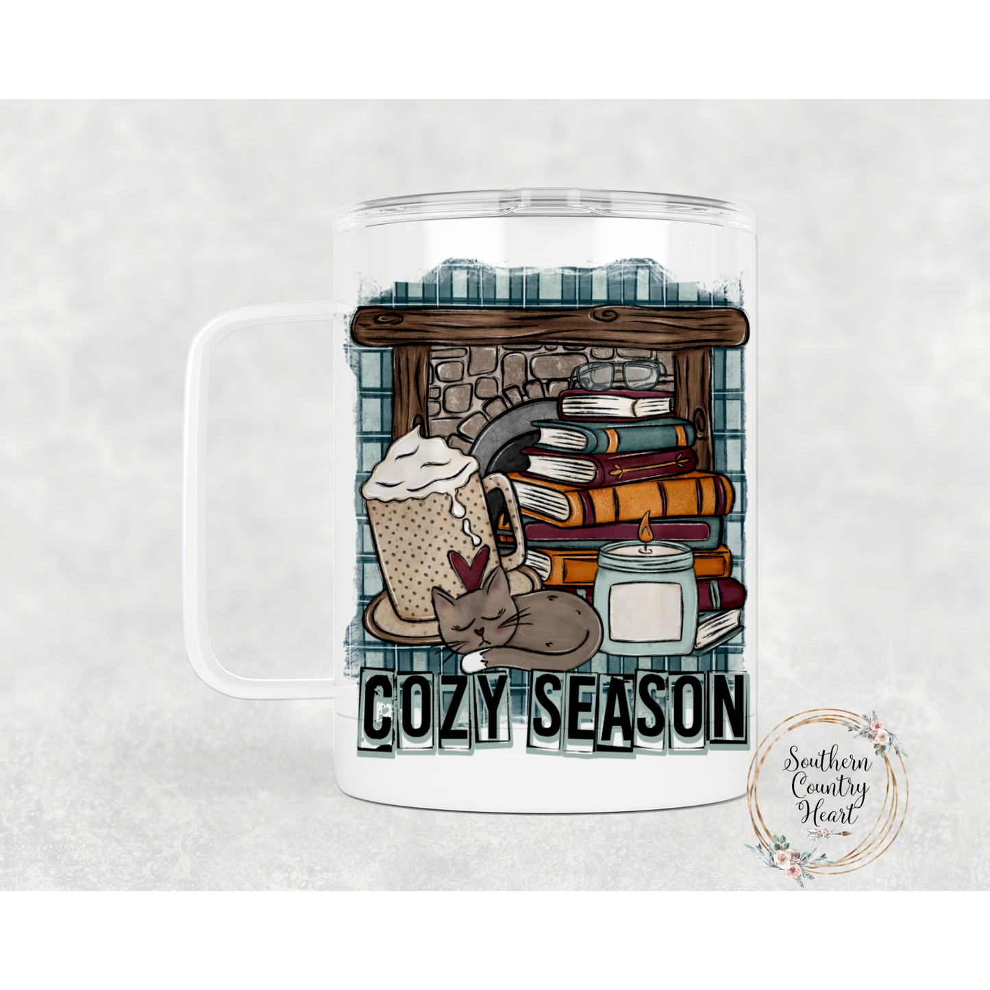 Cozy Season - 14oz Travel Mug w/ Lid