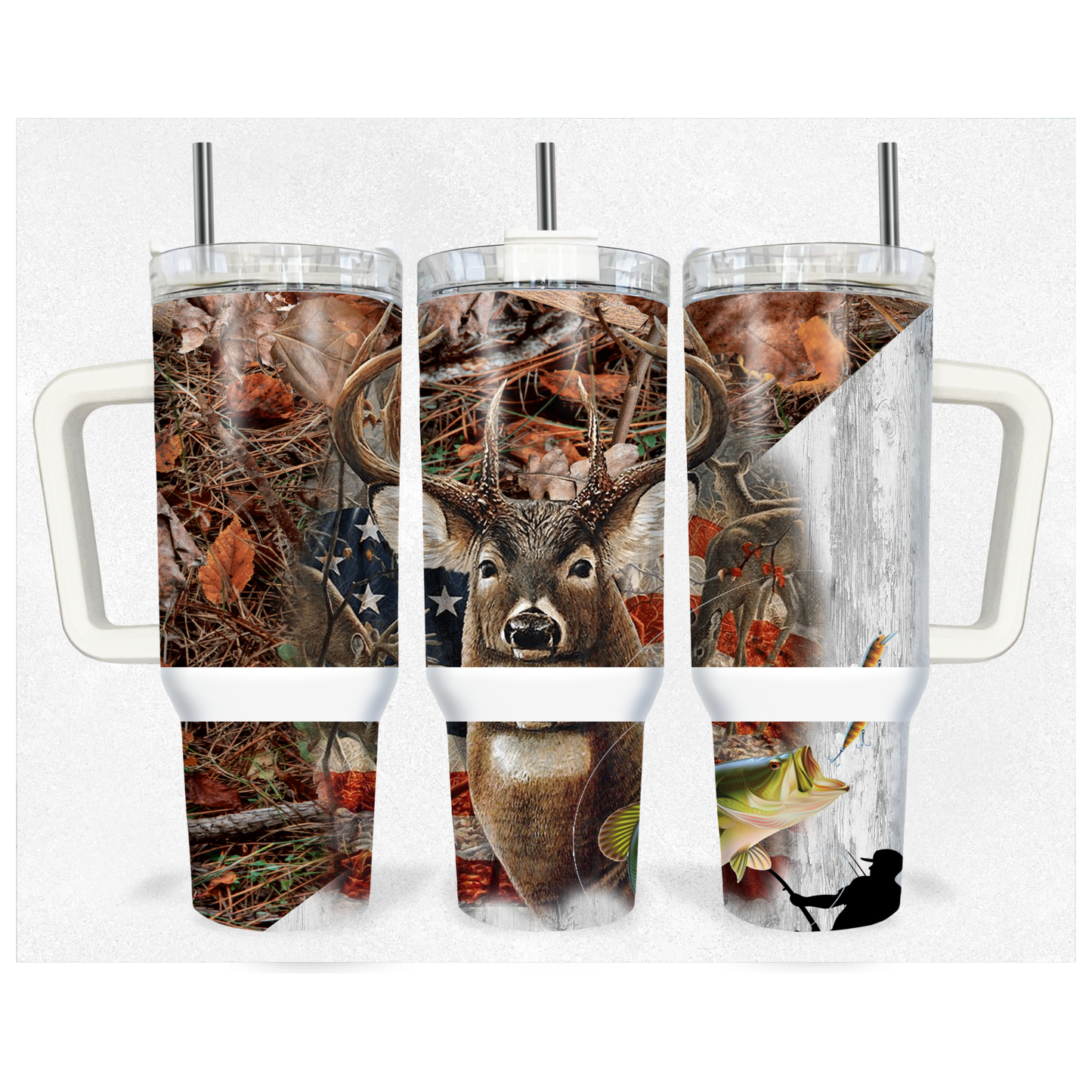 Hunting American Flag - 40oz Tumbler