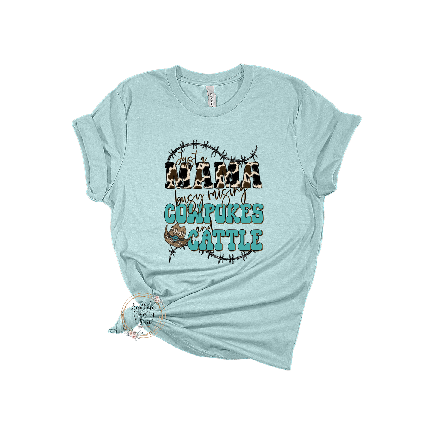 Just a Mama Raising Cowpokes & Cattle Tee-Shirt