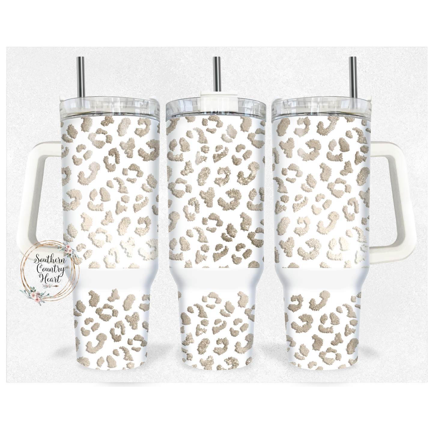 Leopard Champagne Gold - 40oz Tumbler