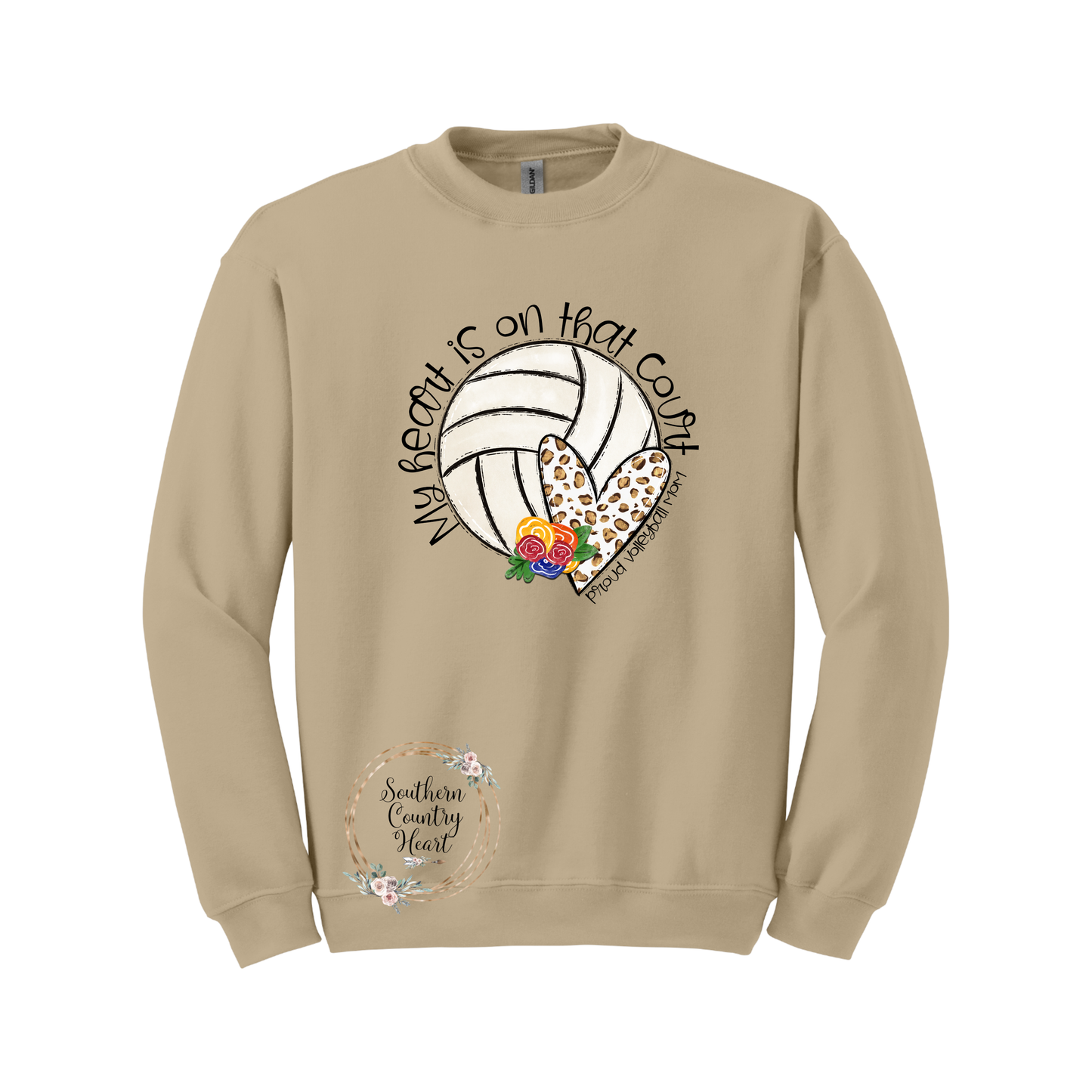 My Heart Is On Thar Court Volleyball Sweatshirt