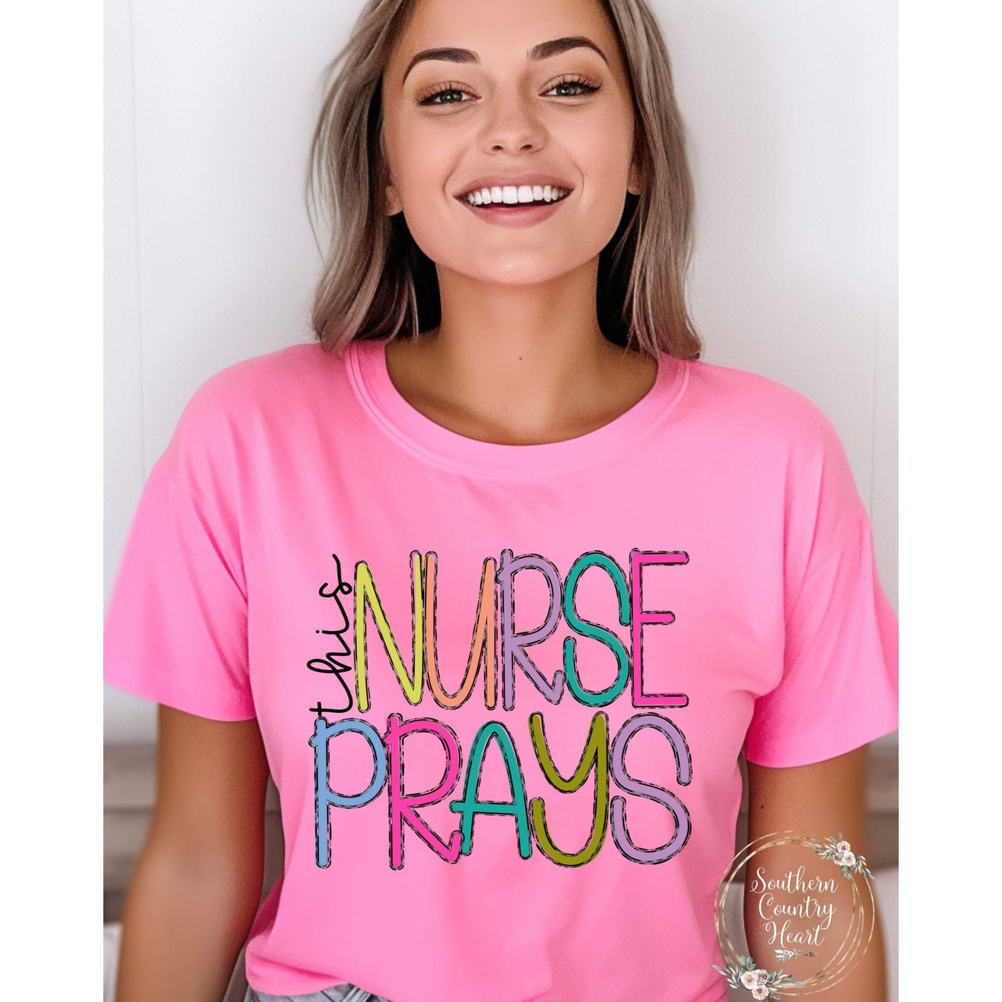 This Nurse Prays Tee - Shirt - southerncountryheart.com