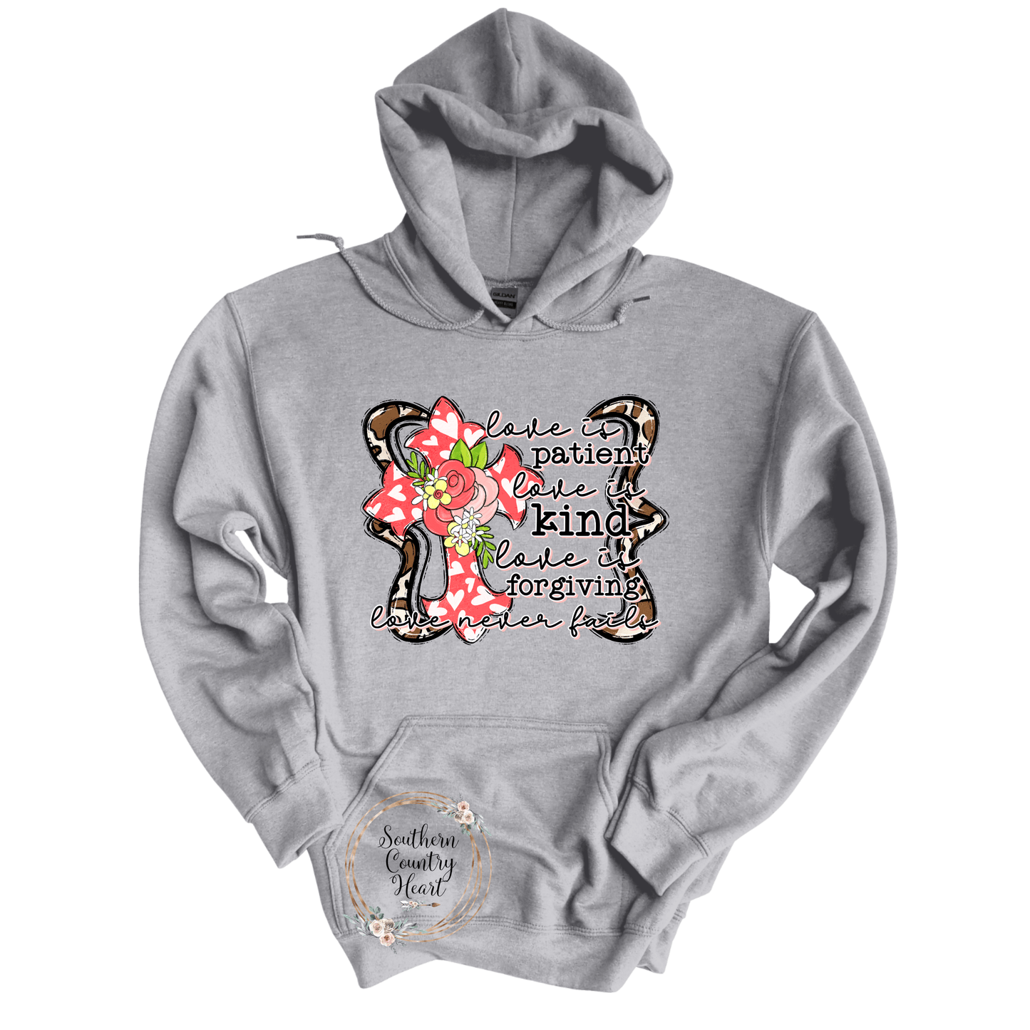 Love Is Patient Love Is Kind Hoodie - southerncountryheart.com