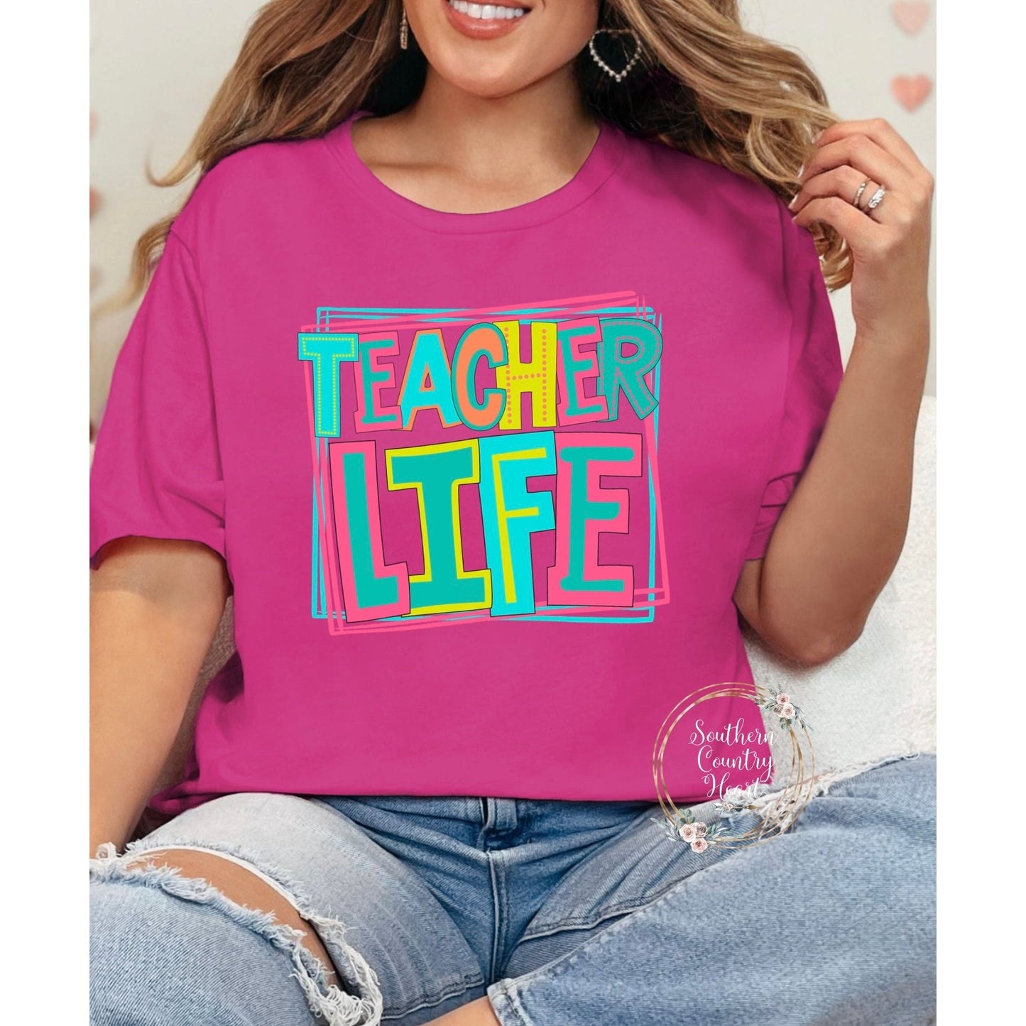Moodles Teacher Life Tee - Shirt - southerncountryheart.com