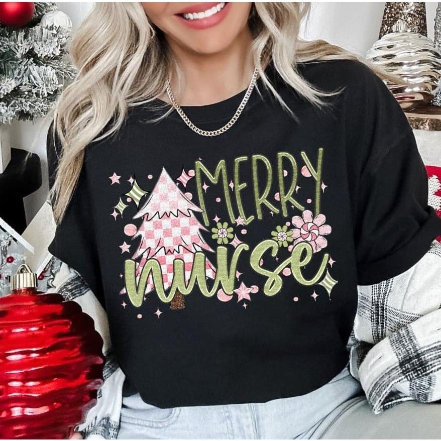 Merry Nurse Tee - Shirt - southerncountryheart.com