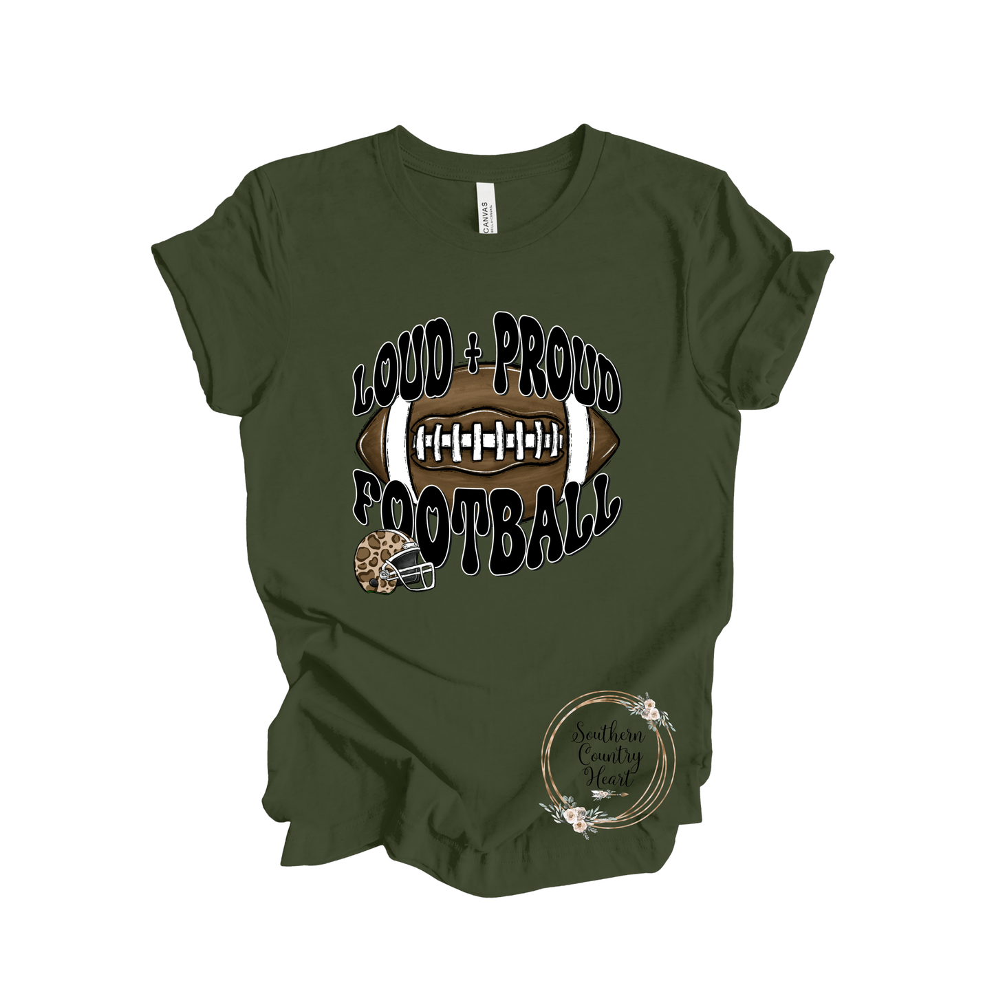 Loud & Proud Football Tee - Shirt - southerncountryheart.com