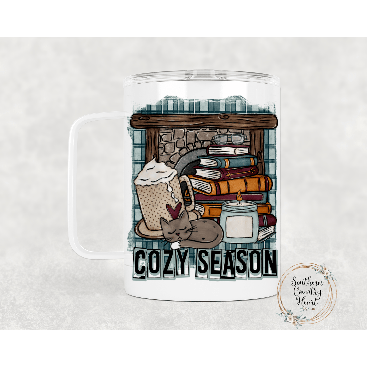 Cozy Season - 14oz Travel Mug w/ Lid - southerncountryheart.com