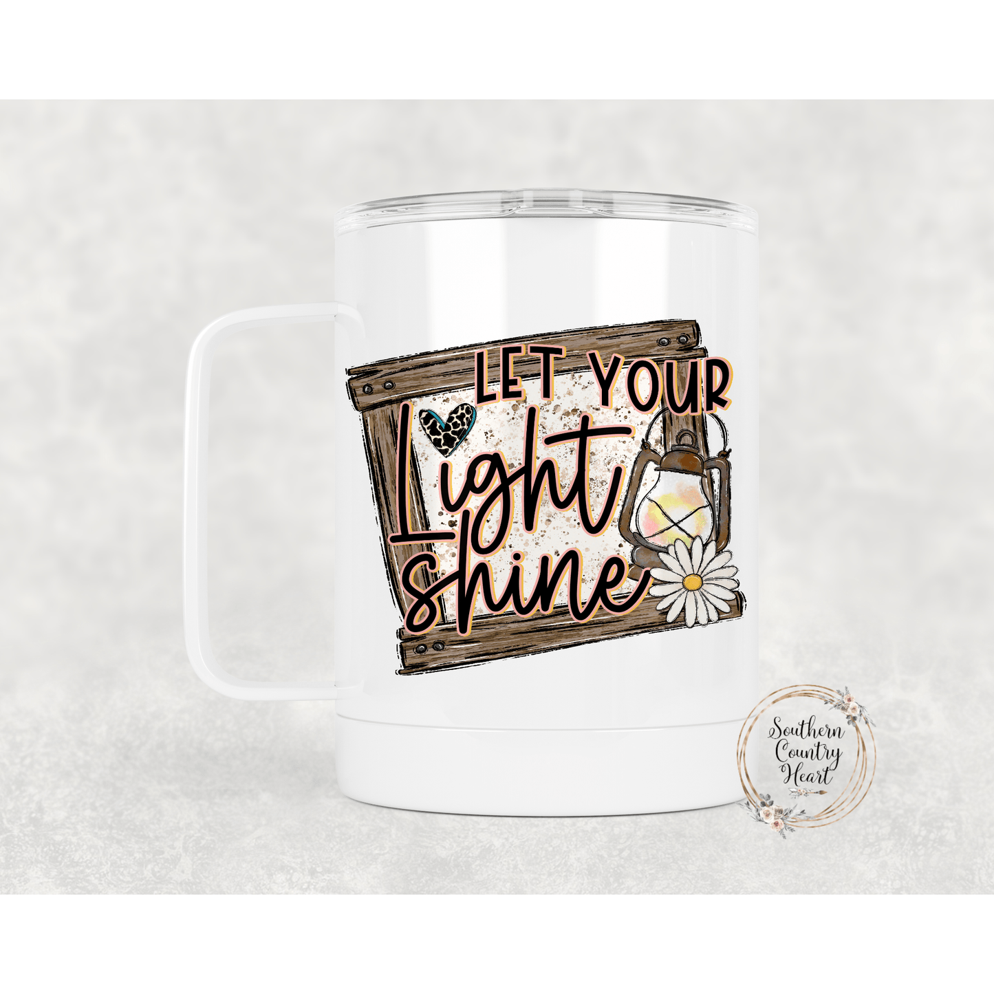 Let Your Light Shine - 14oz Travel Mug w/ Lid - southerncountryheart.com
