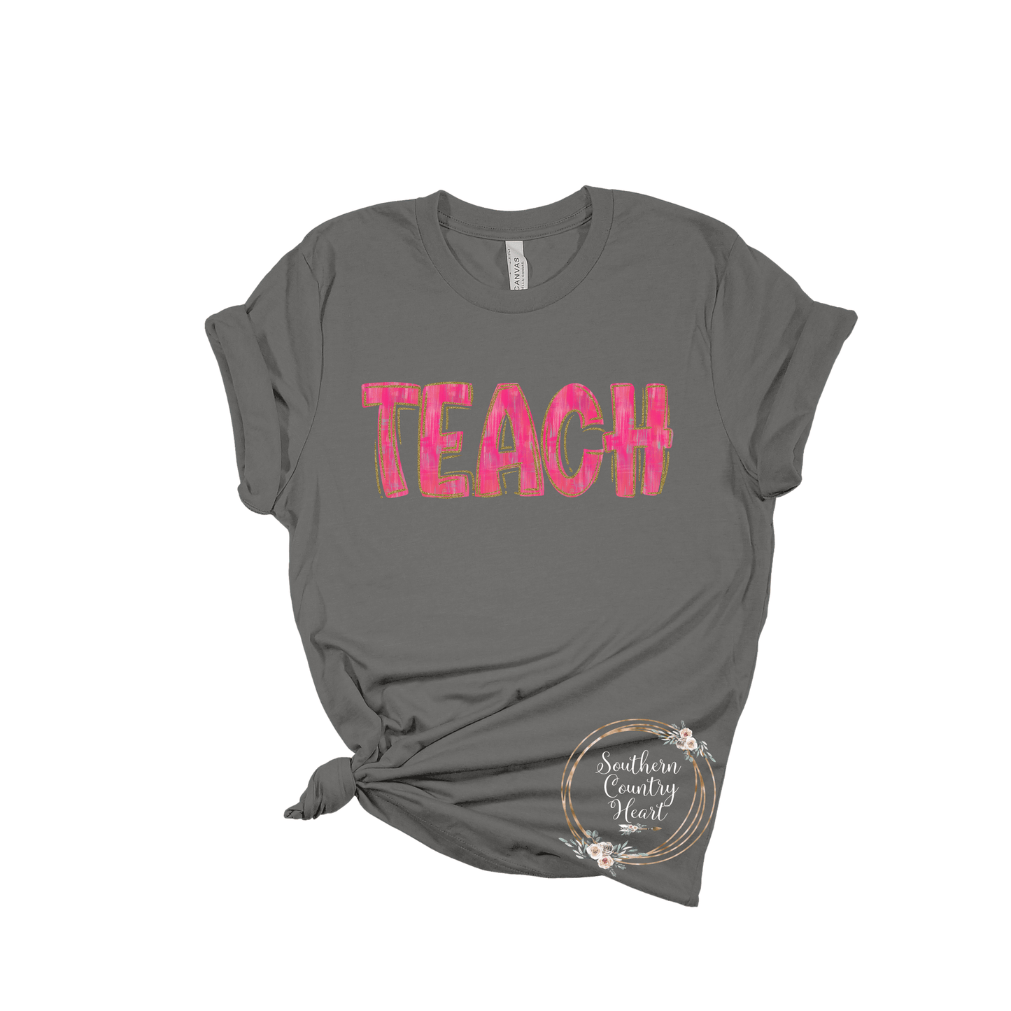 Teach Pink Tee - Shirt - southerncountryheart.com