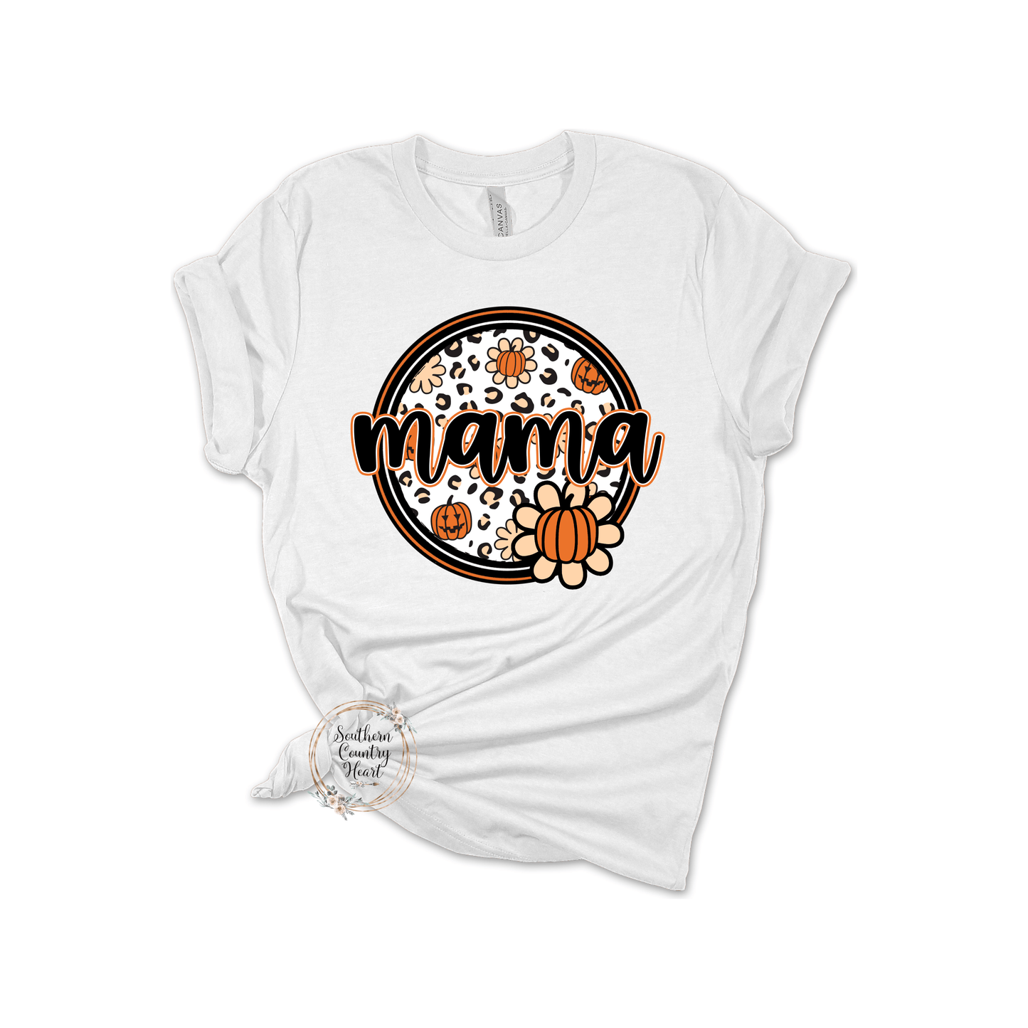 Pumpkin Circle Mama Tee - Shirt - southerncountryheart.com