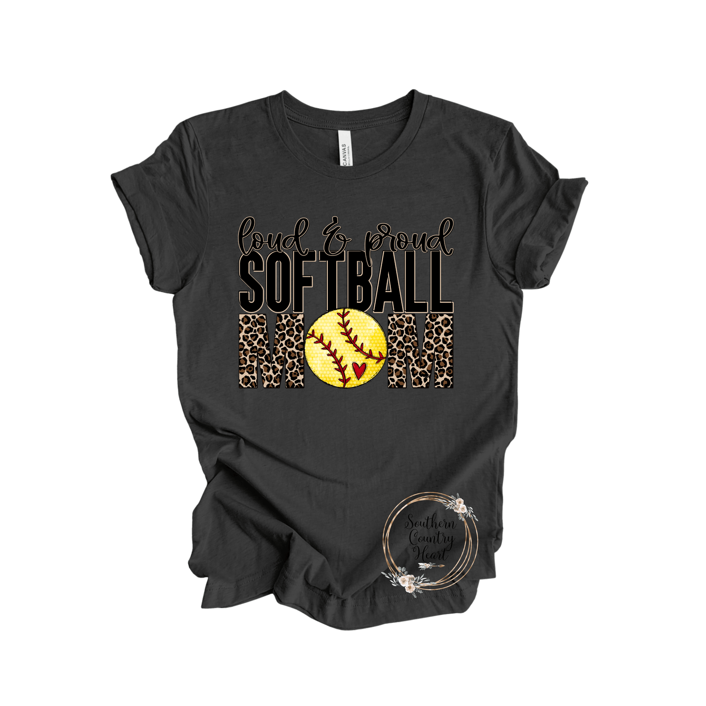 Loud & Proud Softball Mom Tee - Shirt - southerncountryheart.com