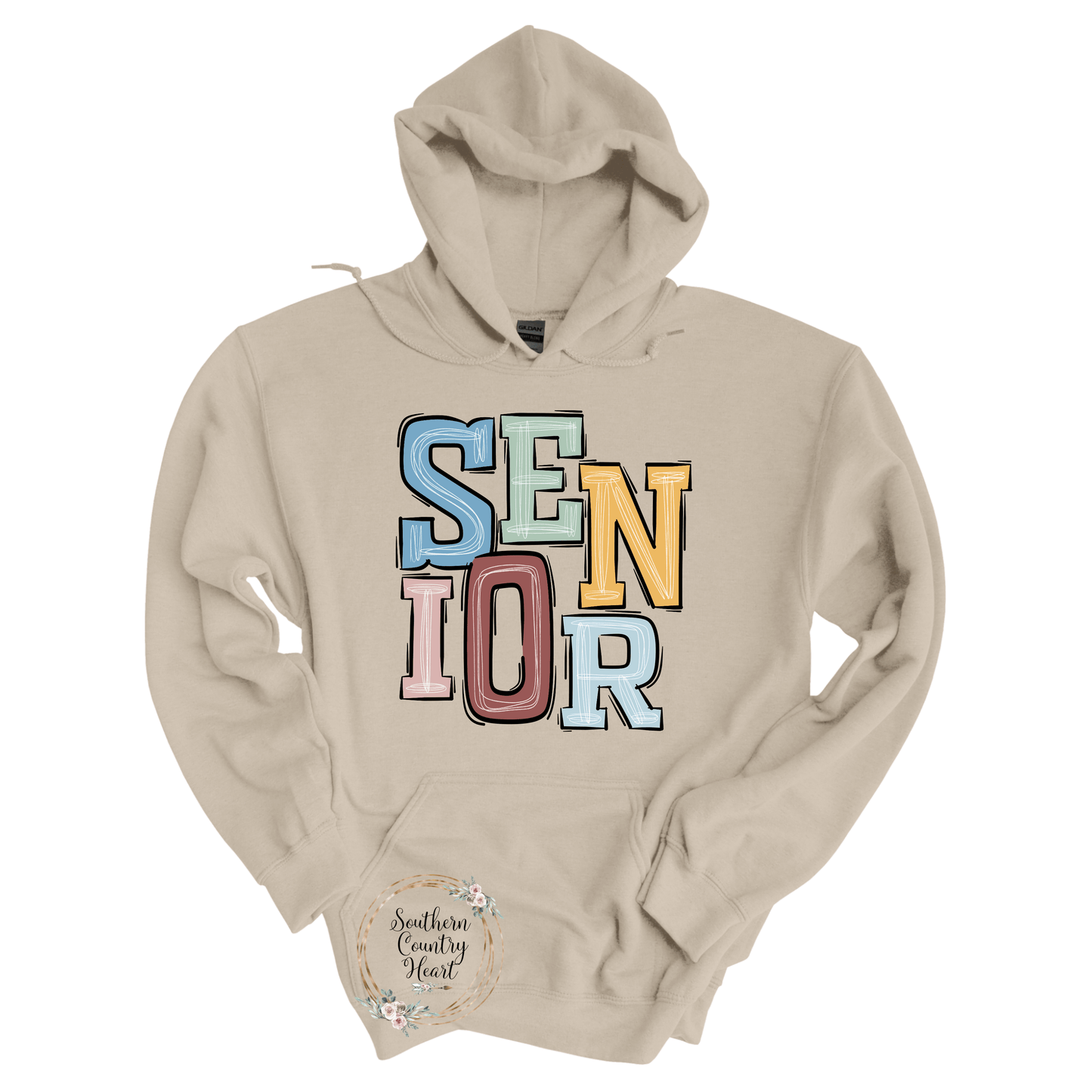 Boho Senior Hoodie - southerncountryheart.com