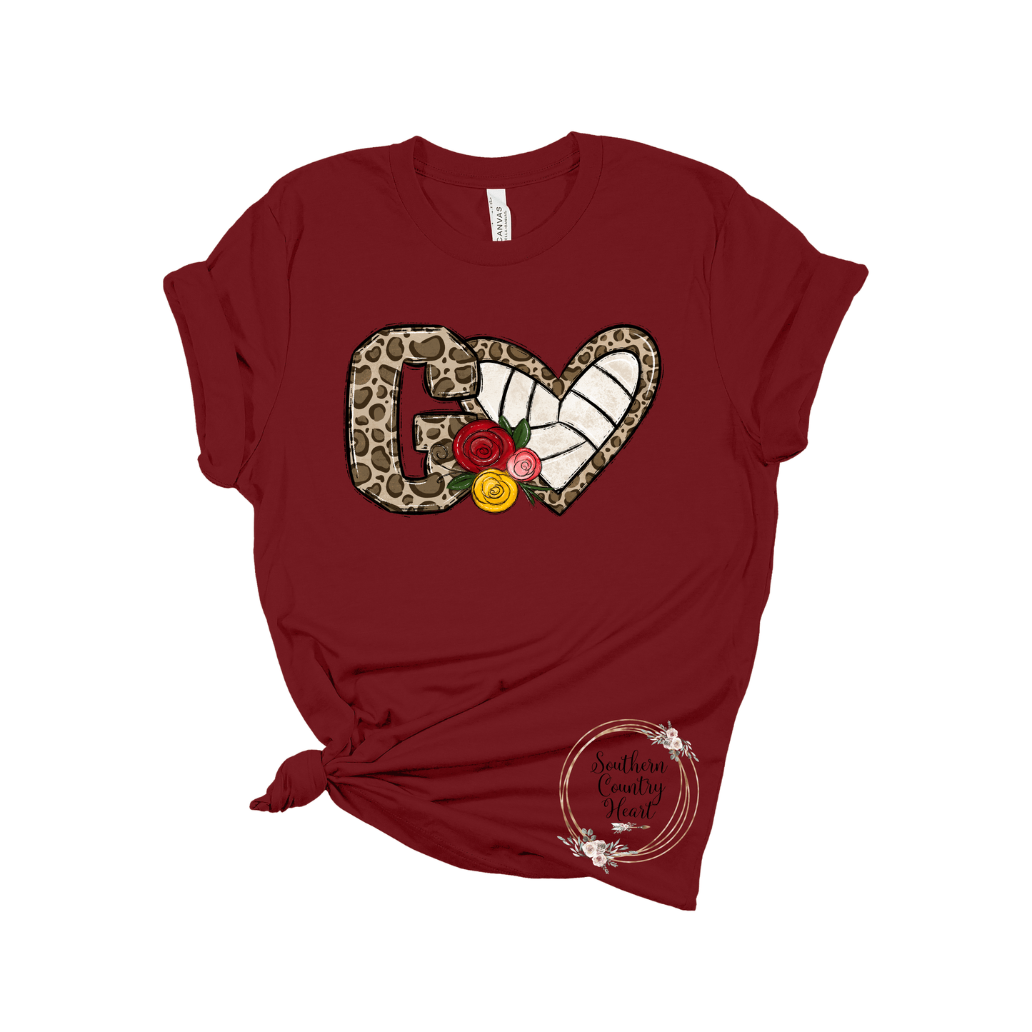 Go Hearts Volleyball Tee - Shirt - southerncountryheart.com