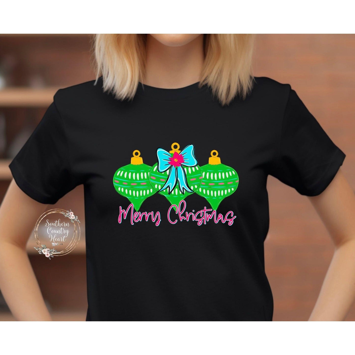 Merry Christmas Ornamnents Tee - Shirt - southerncountryheart.com