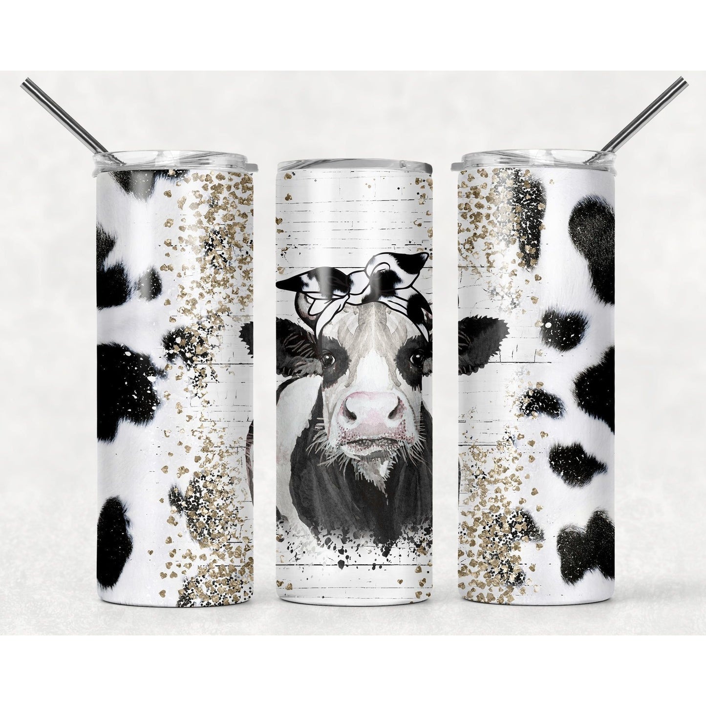 Cow on Cowhide - Skinny Tumbler