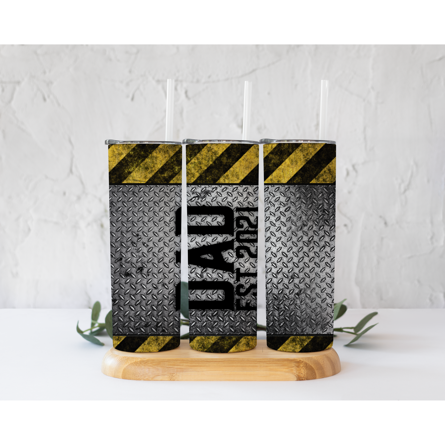 Dad Diamond Plate - Skinny Tumbler