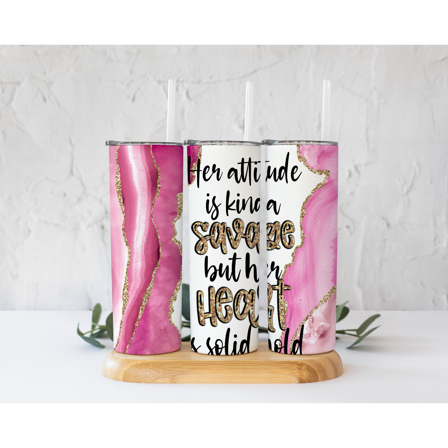 Her Attitude Kinda Savage - Skinny Tumbler