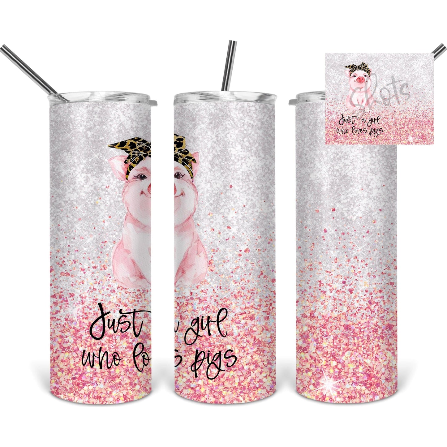 Just a Girl Who Loves Pigs - Skinny Tumbler
