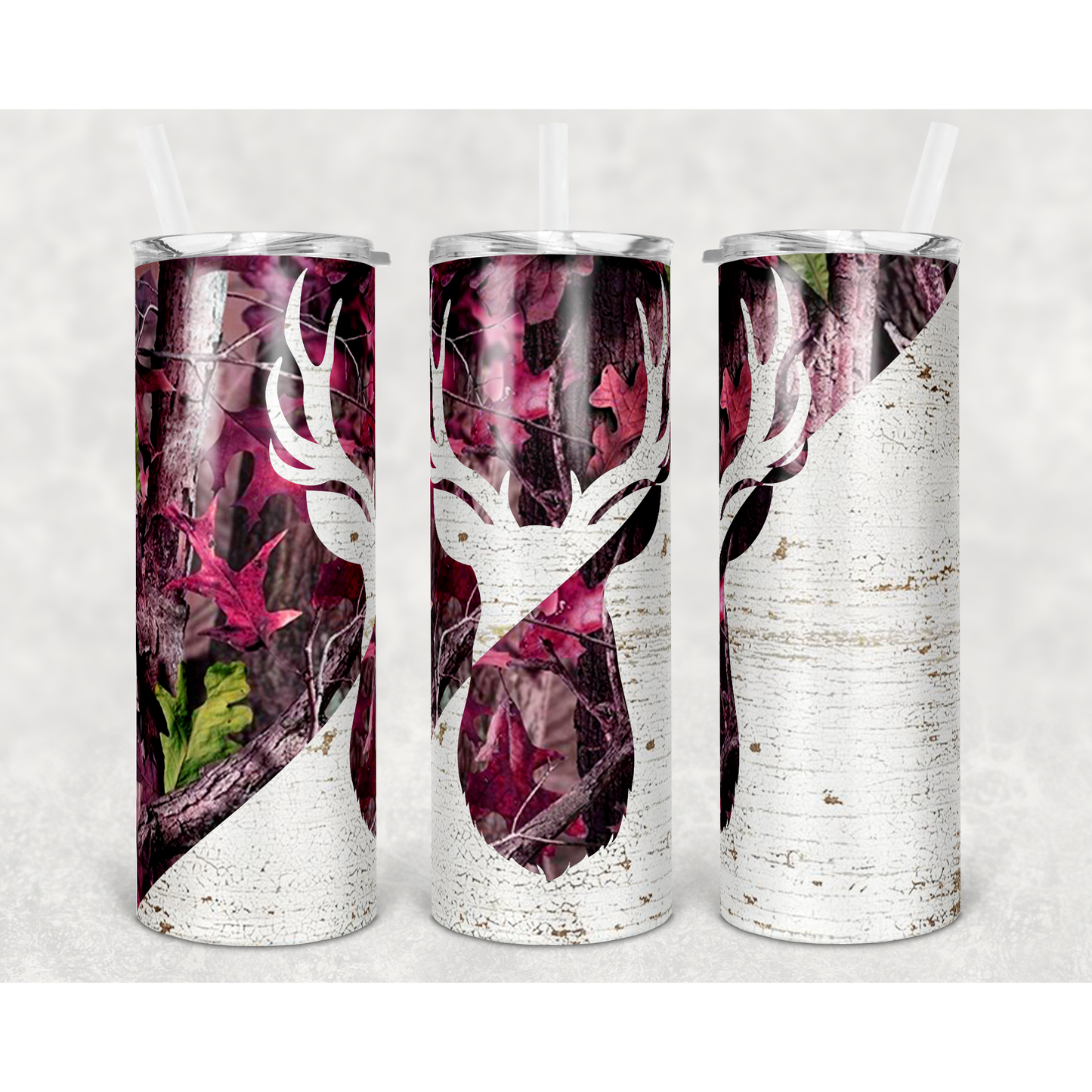 Deer Hunting Pink Camo - Skinny Tumbler