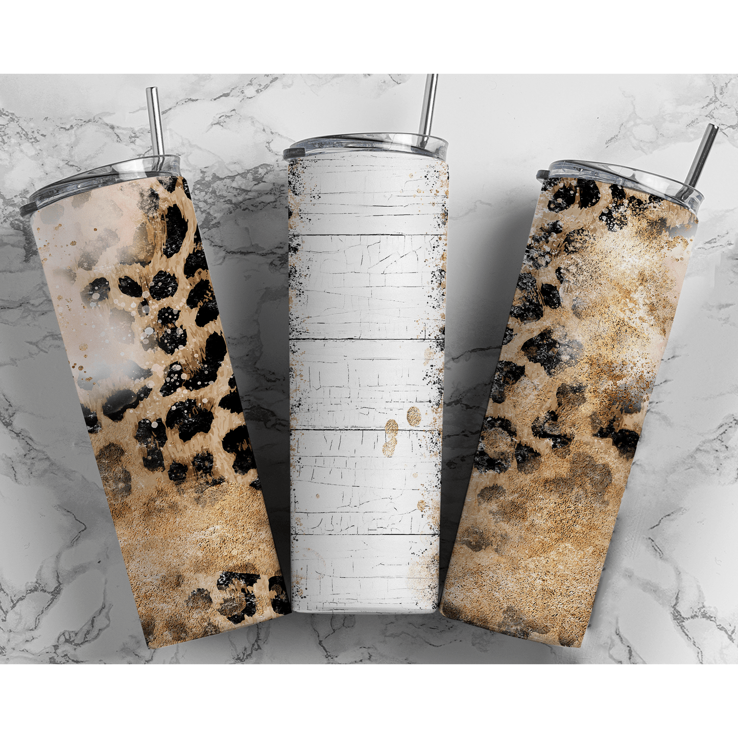 Leopard Rustic Boho Blank - Skinny Tumbler - southerncountryheart.com