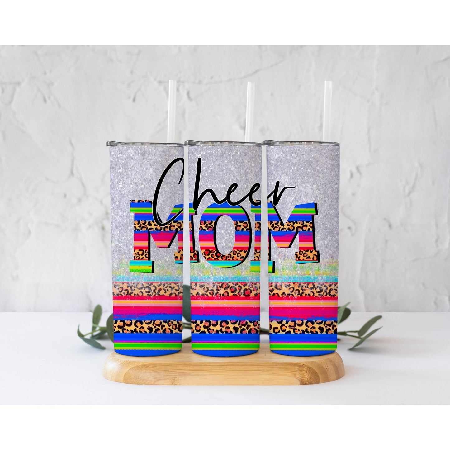 Cheer Mom Serape Ombre - Skinny Tumbler - southerncountryheart.com