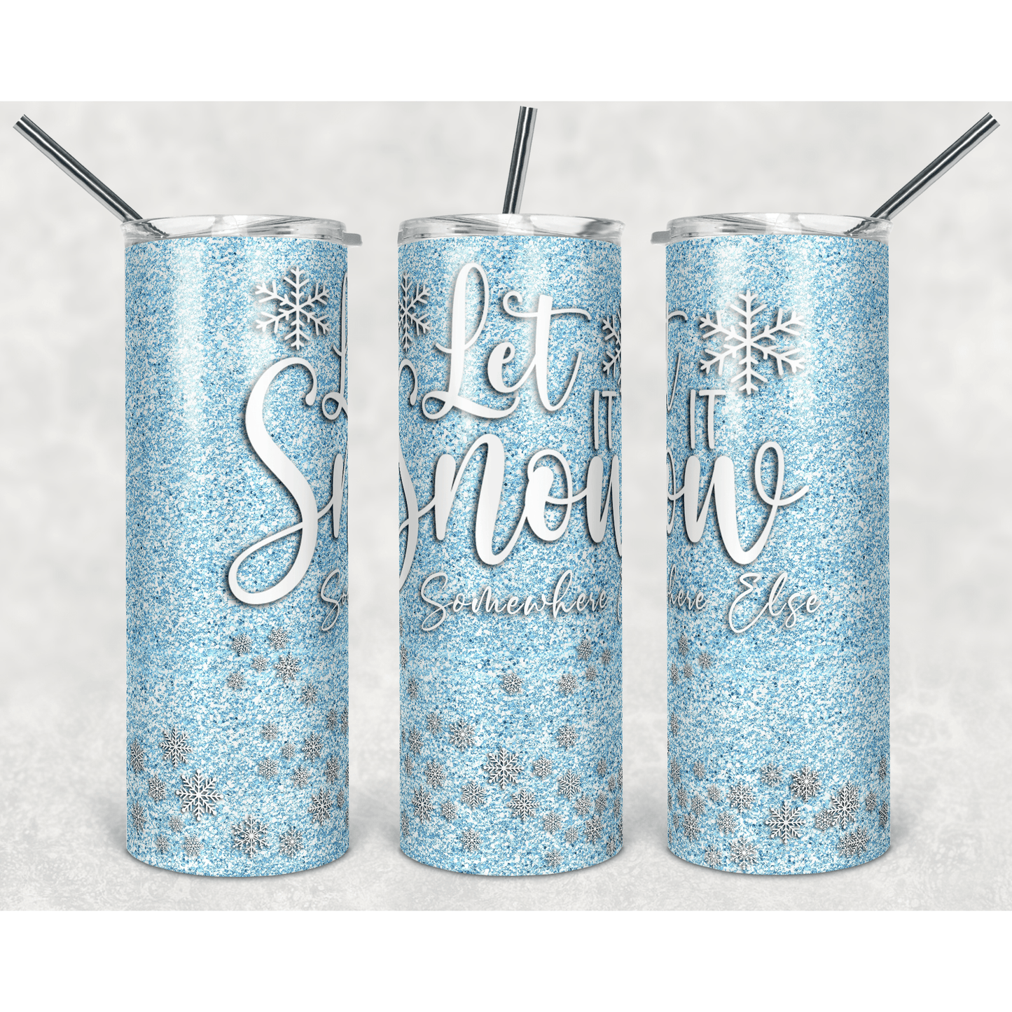 Let it Snow - Skinny Tumbler - southerncountryheart.com