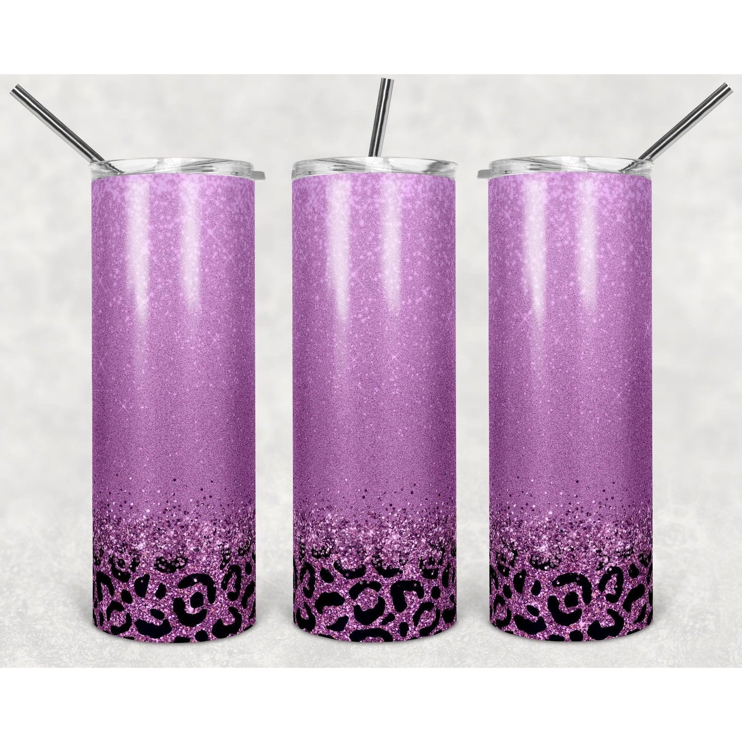 Violet Leopard Ombre - Skinny Tumbler - southerncountryheart.com