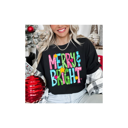 Colorful Merry and Bright Tee-Shirt