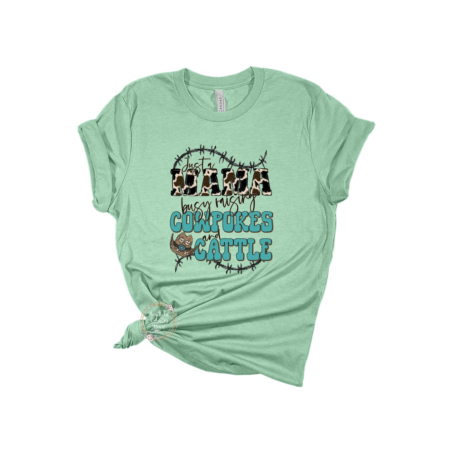 Just a Mama Raising Cowpokes & Cattle Tee-Shirt