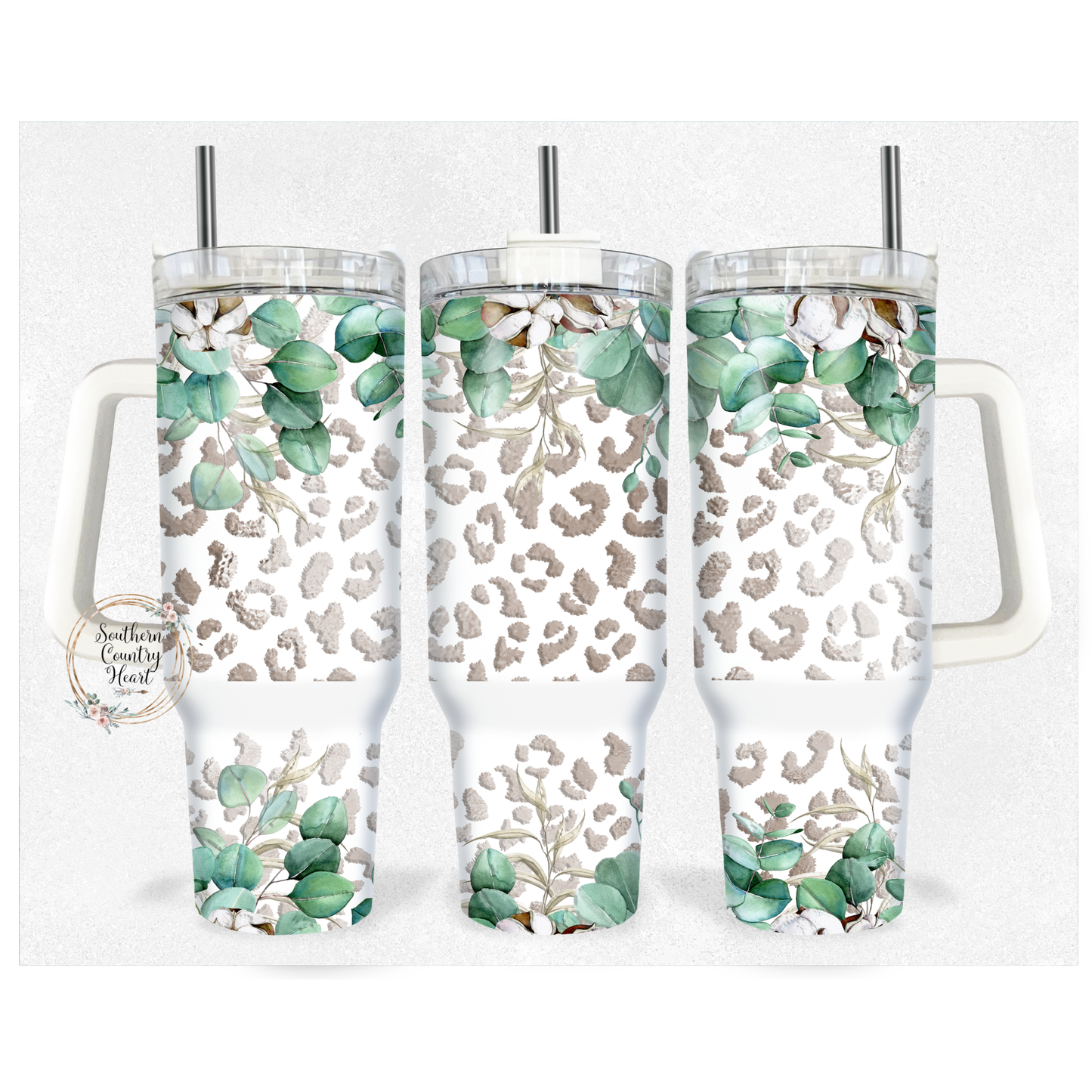 Leopard Cotton Pearl - 40oz Tumbler