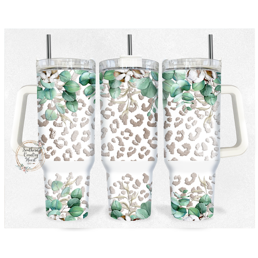 Leopard Cotton Pearl - 40oz Tumbler