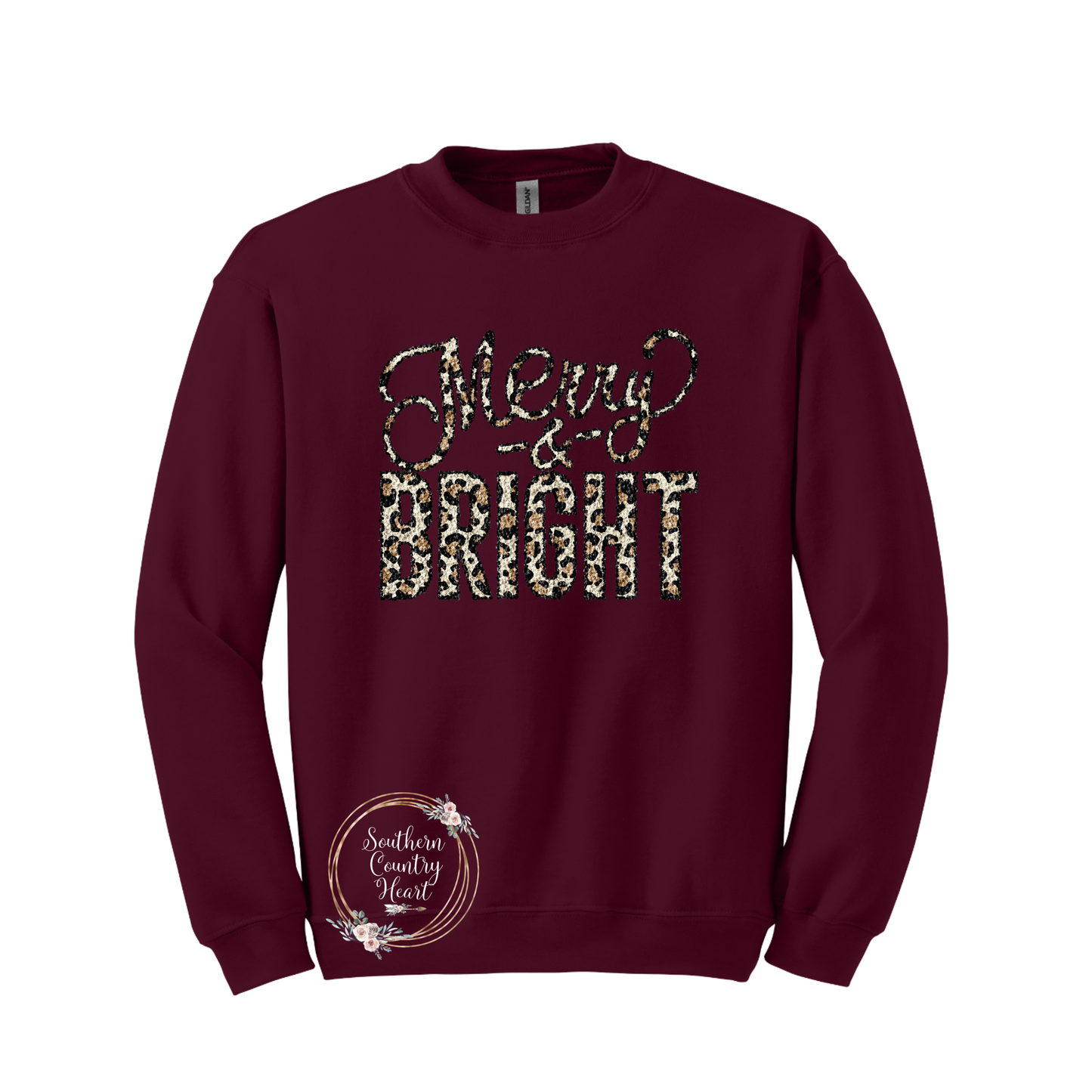 Leopard Merry & Bright Sweatshirt