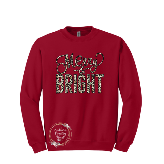 Leopard Merry & Bright Sweatshirt