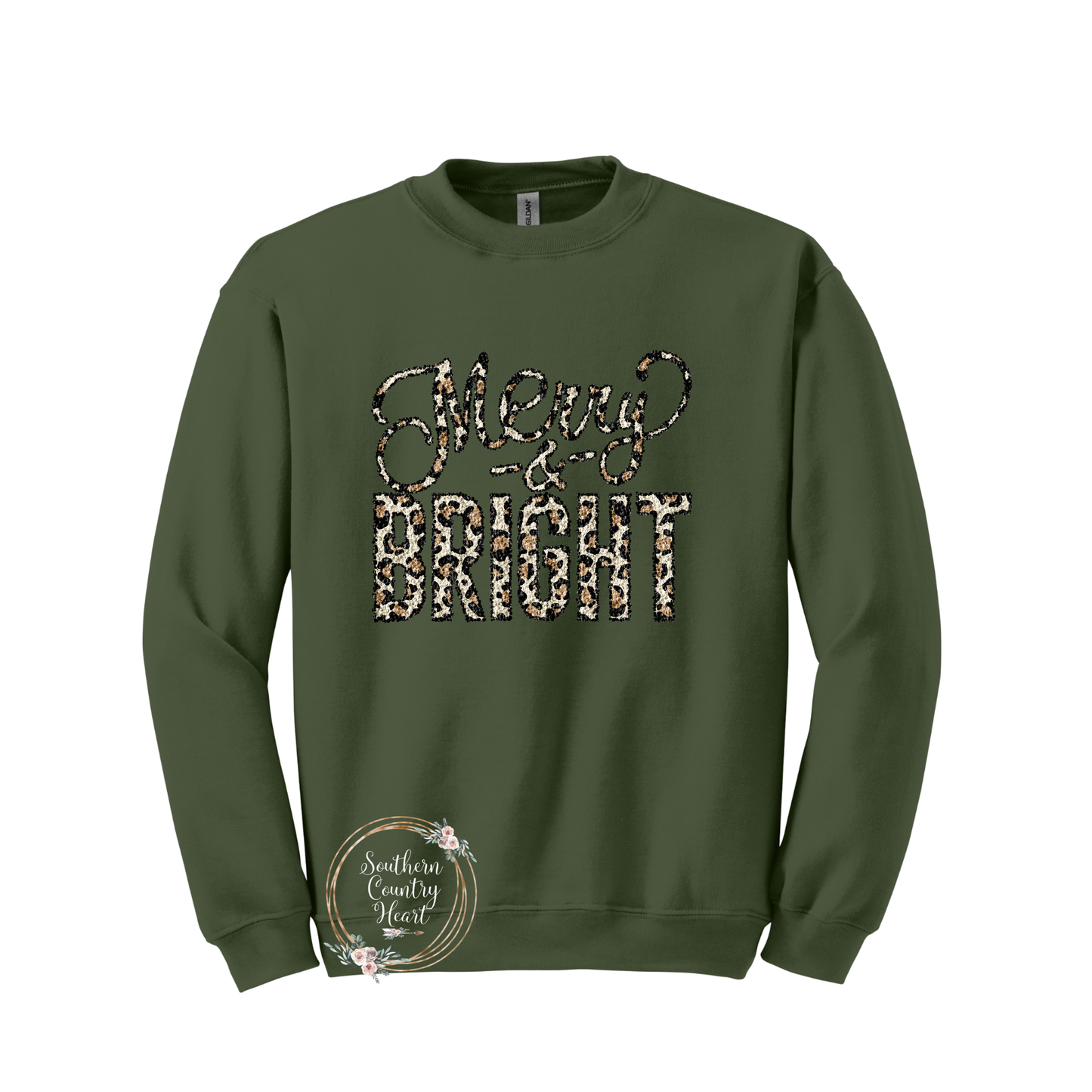 Leopard Merry & Bright Sweatshirt