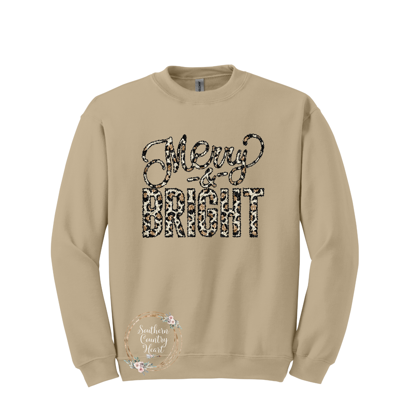 Leopard Merry & Bright Sweatshirt