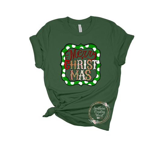 Merry Christmas With Frame Tee-Shirt