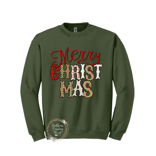 Merry Christmas Without Frame Sweatshirt