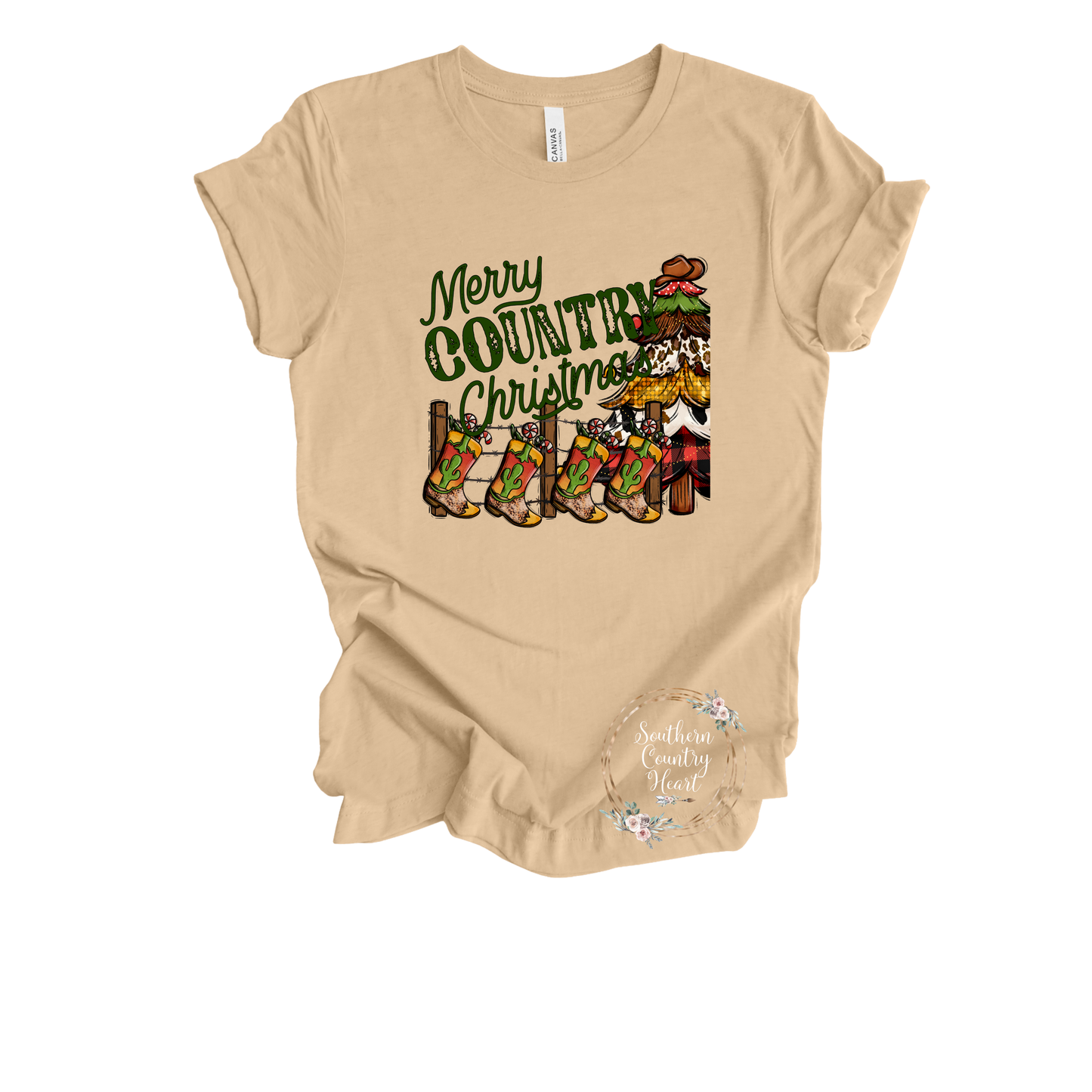 Merry Country Christmas Tee-Shirt