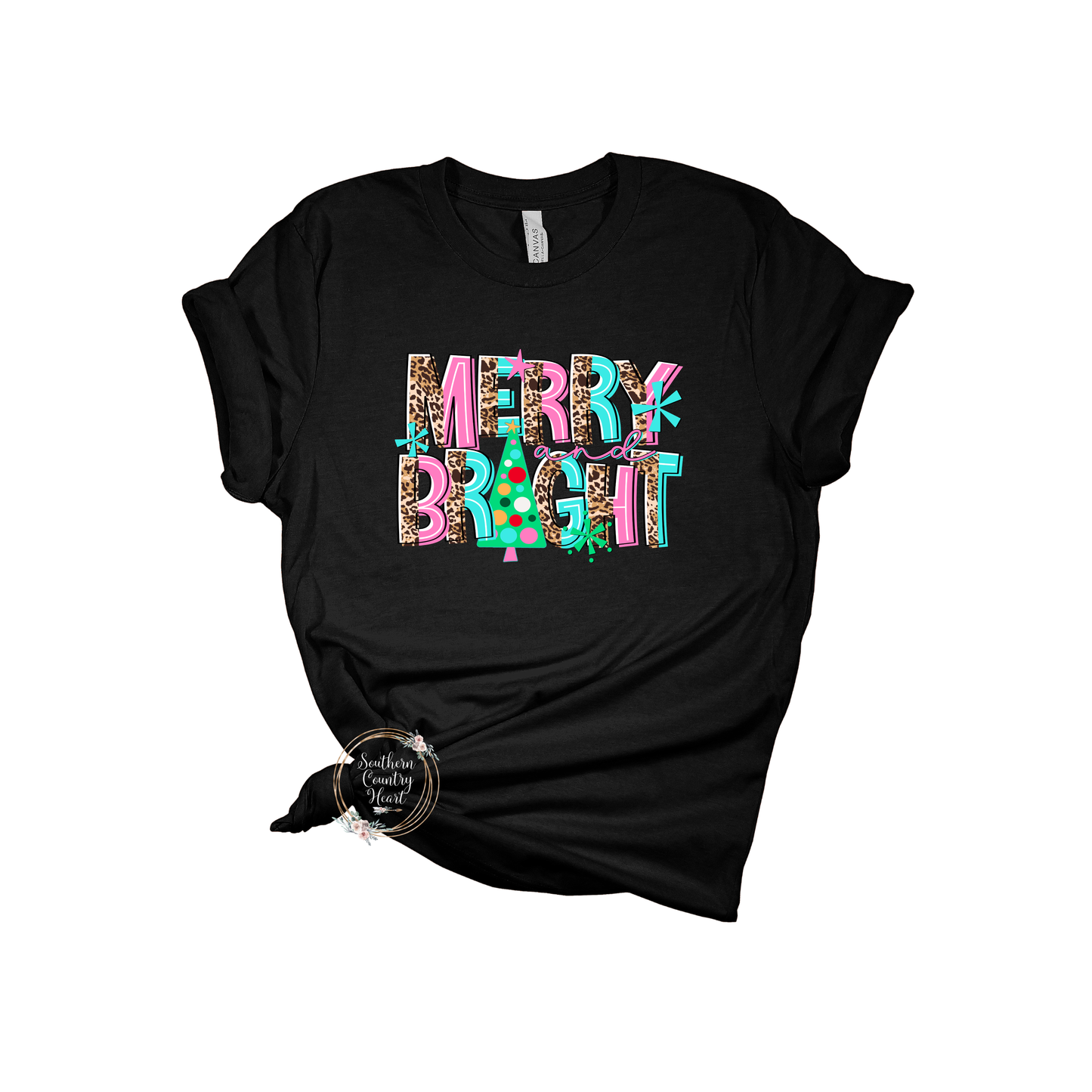 Merry & Bright Tee-Shirt Black