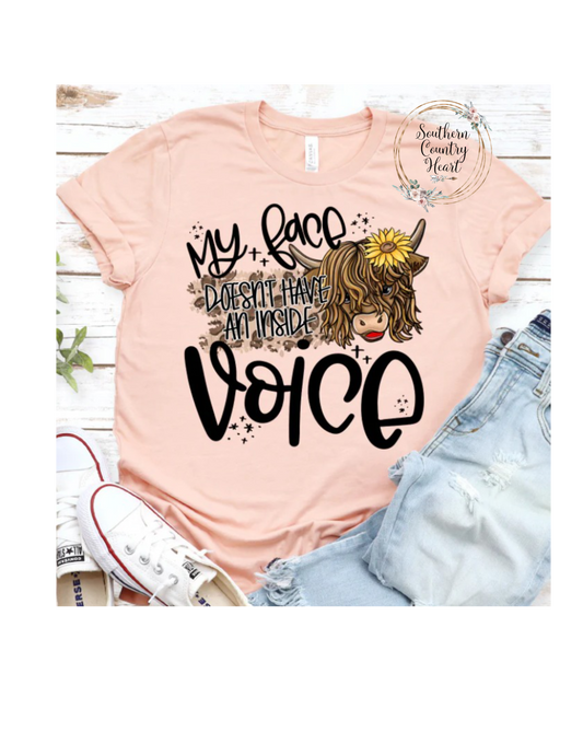 My Face Doesn't Have An Inside Voice Tee-Shirt