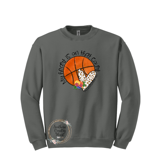 My Heart Is On Thar Court Basketball Sweatshirt