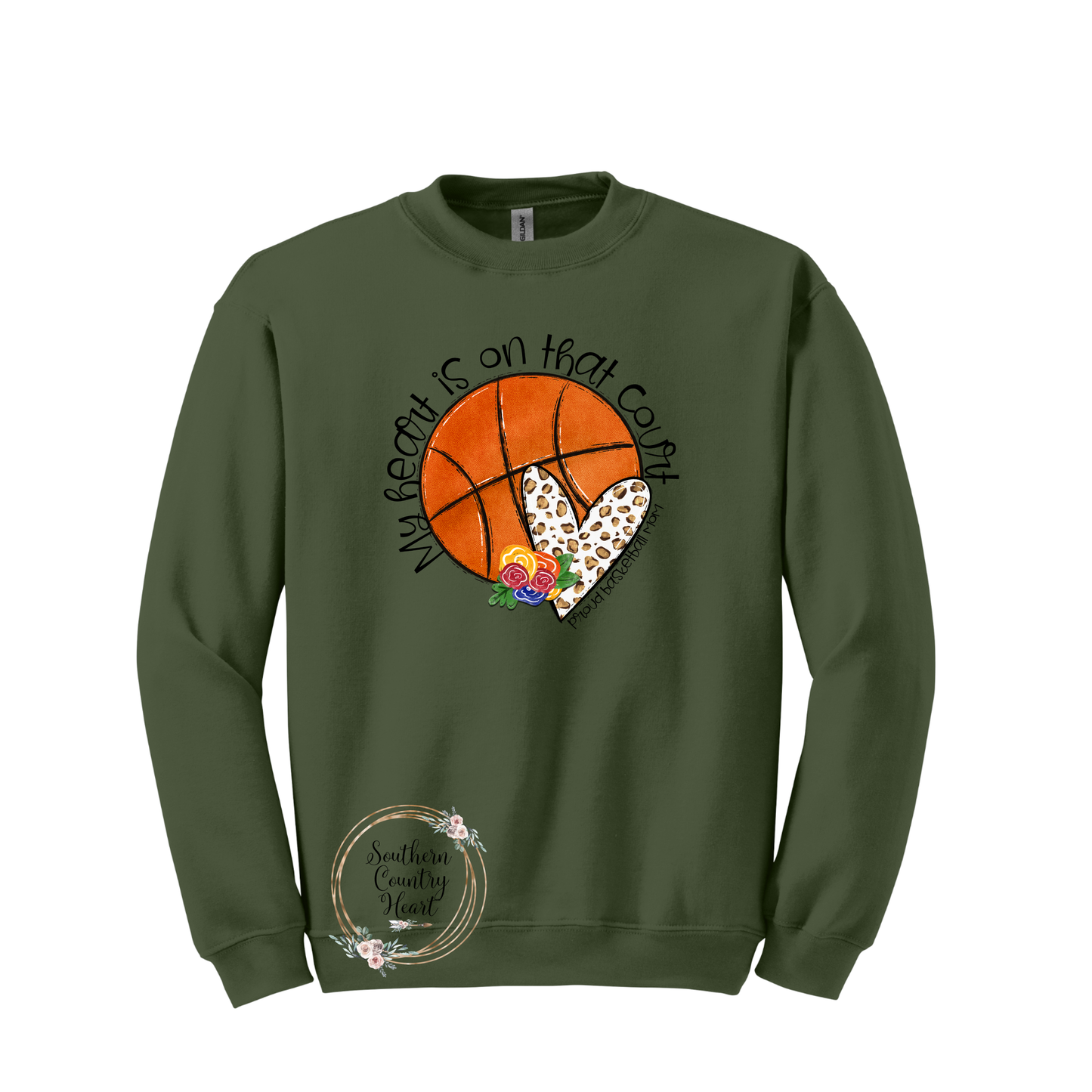 My Heart Is On Thar Court Basketball Sweatshirt