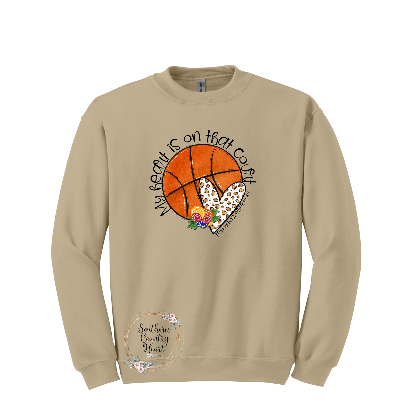 My Heart Is On Thar Court Basketball Sweatshirt