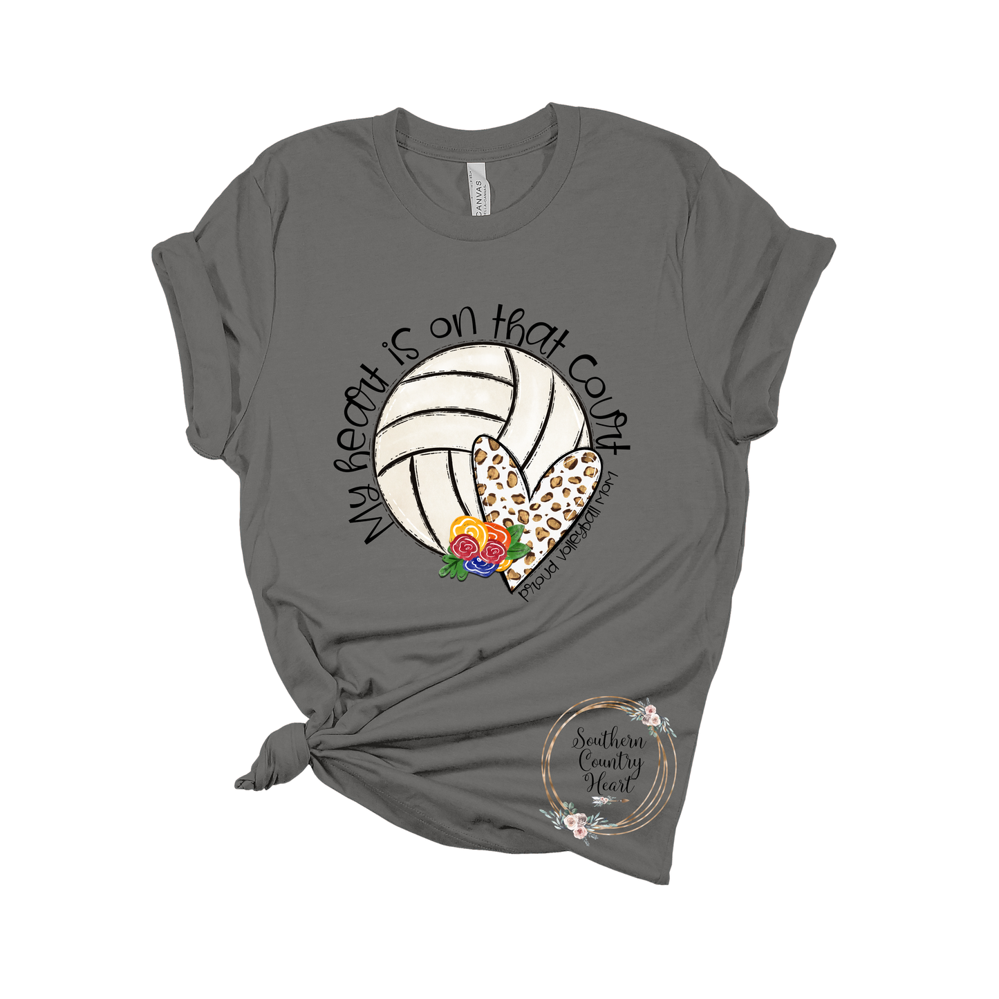 My Heart is on that Court Volleyball Tee-Shirt