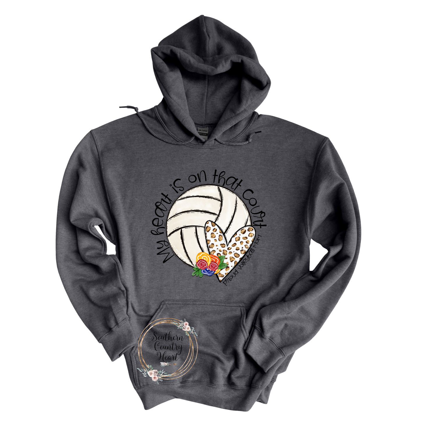 My Heart Is On That Court Volleyball Hoodie