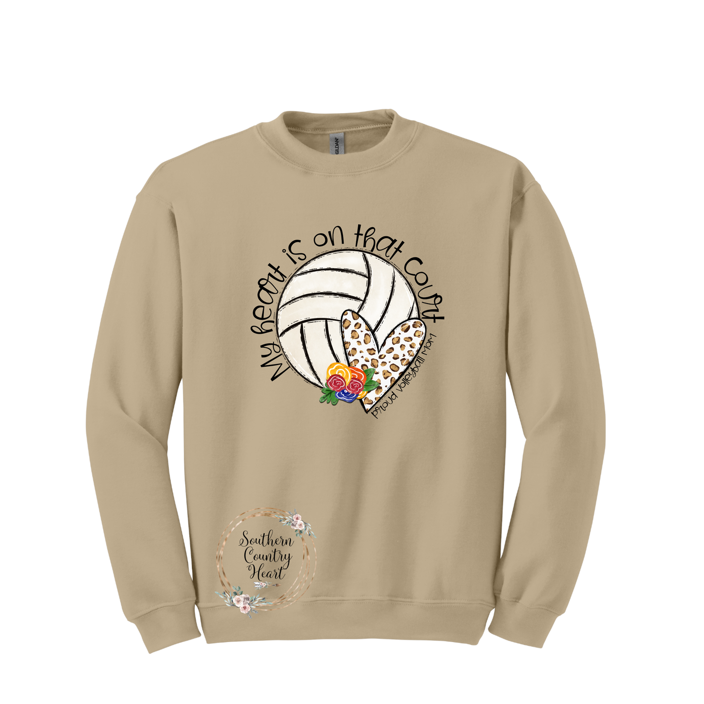 My Heart Is On Thar Court Volleyball Sweatshirt