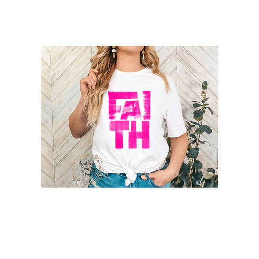 Neon Pink Faith Tee-Shirt