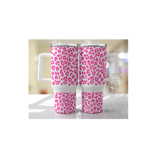 Pink Leopard - 40oz Tumbler